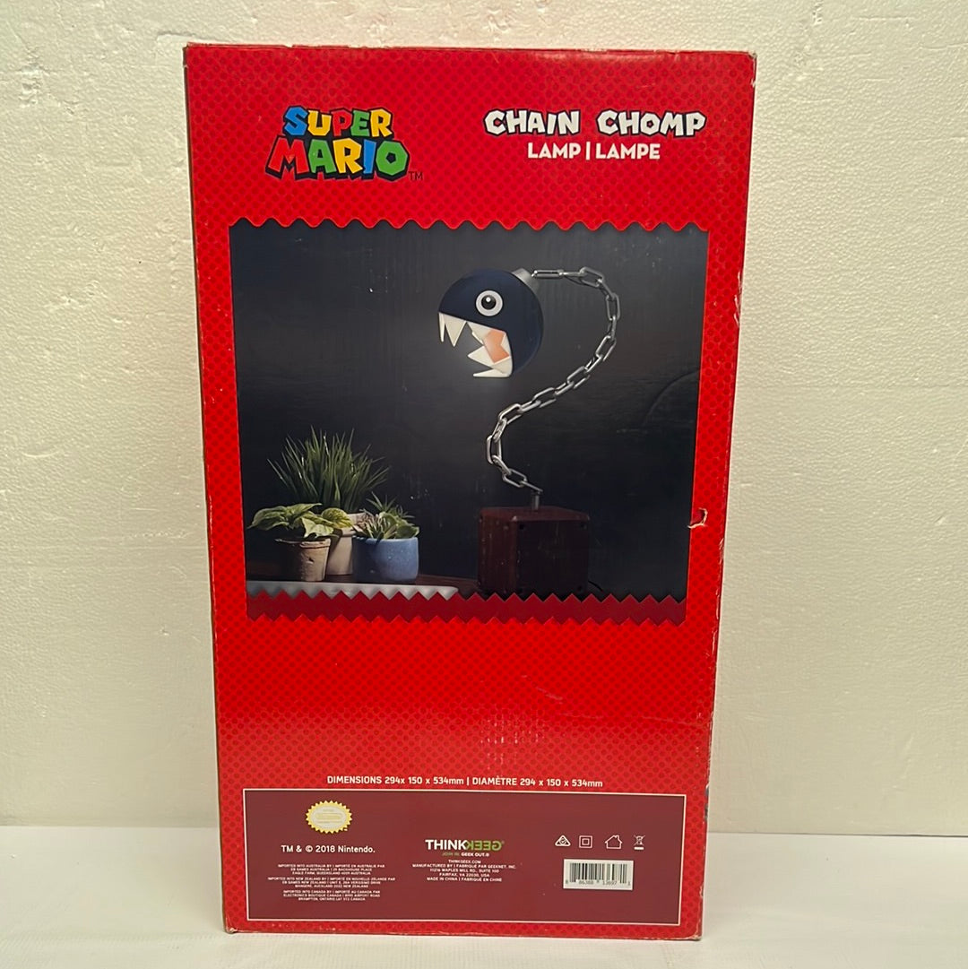 Rare Vintage Super Mario Chain Chomp Lamp - Mario Brothers Bros Light NIB