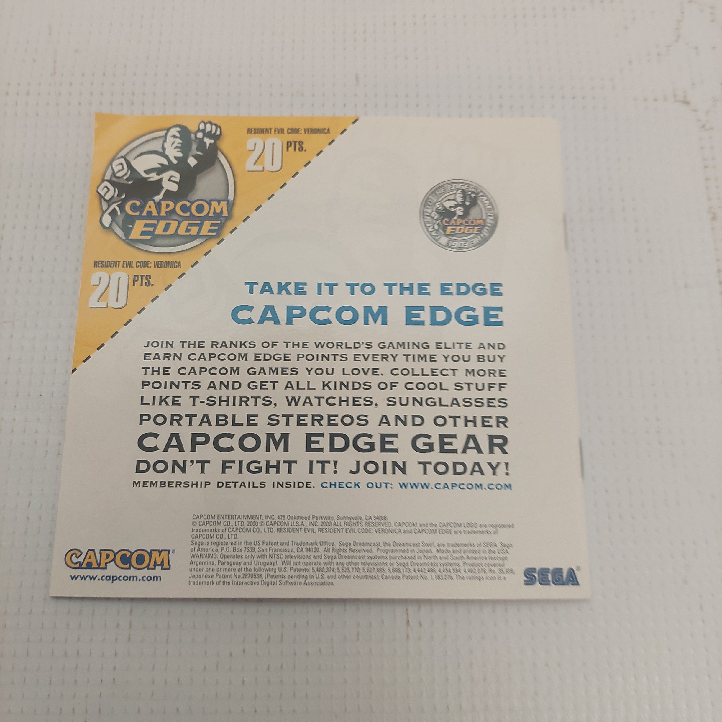 Sega Dreamcast Resident Evil CODE: Veronica Incomplete