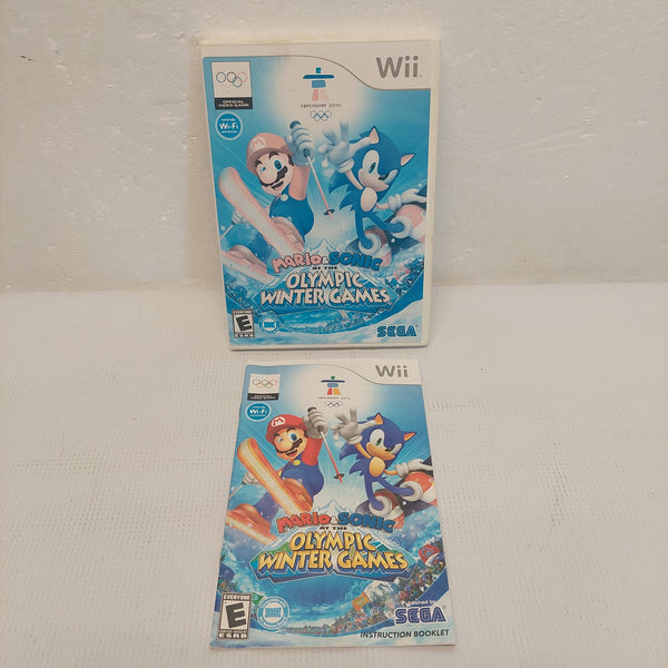 Nintendo Wii Mario & Sonic at the Olympic Winter Games Case and Manual ONLY No Game