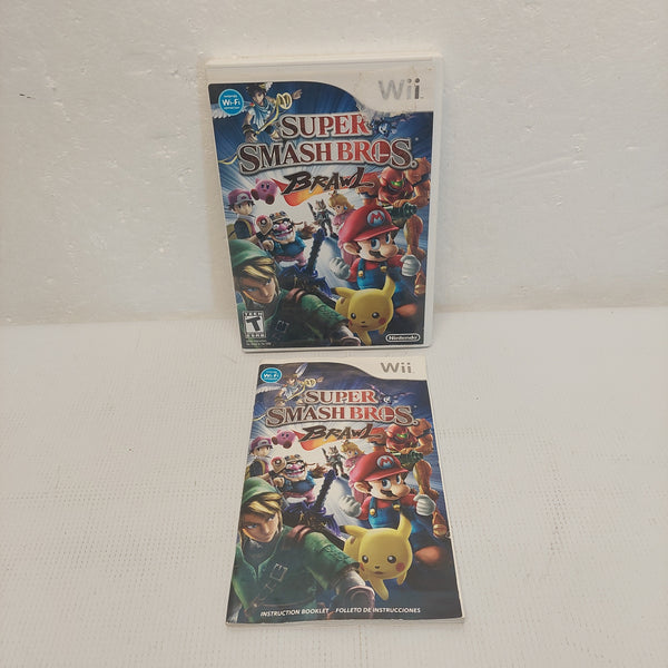 Nintendo Wii Super Smash Bros. Brawl Case and Manual ONLY No Game