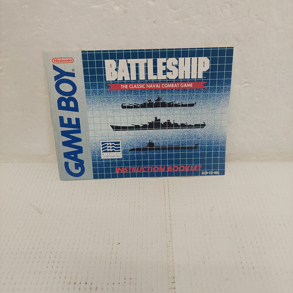 Nintendo Game Boy Battleship Manual ONLY