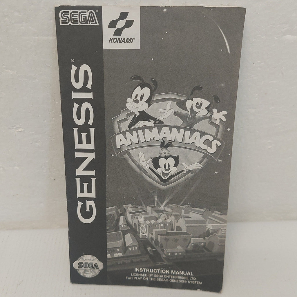 Animaniacs Sega Genesis Manual ONLY