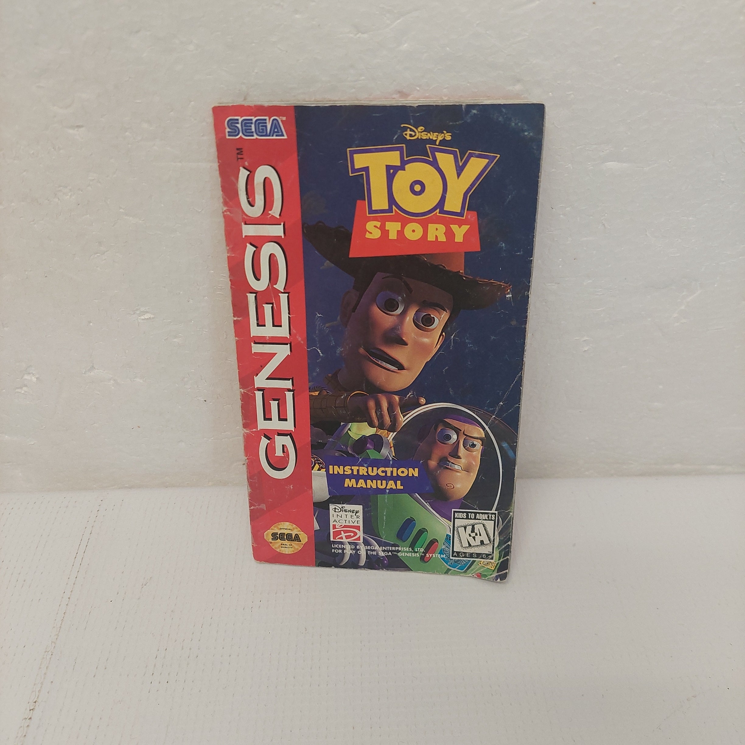 Disney's Toy Story Sega Genesis Manual ONLY
