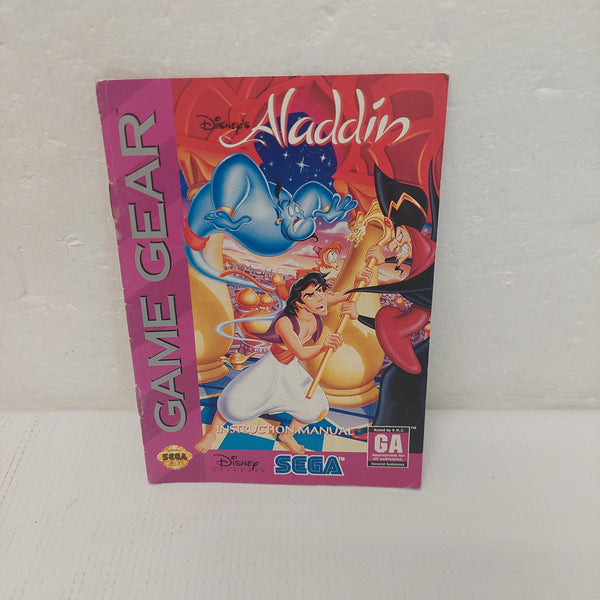 Disney's Aladdin Sega Game Gear Manual ONLY