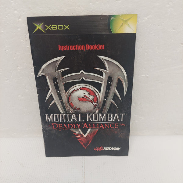 Mortal Kombat Deadly Alliance Xbox Instruction Manual ONLY