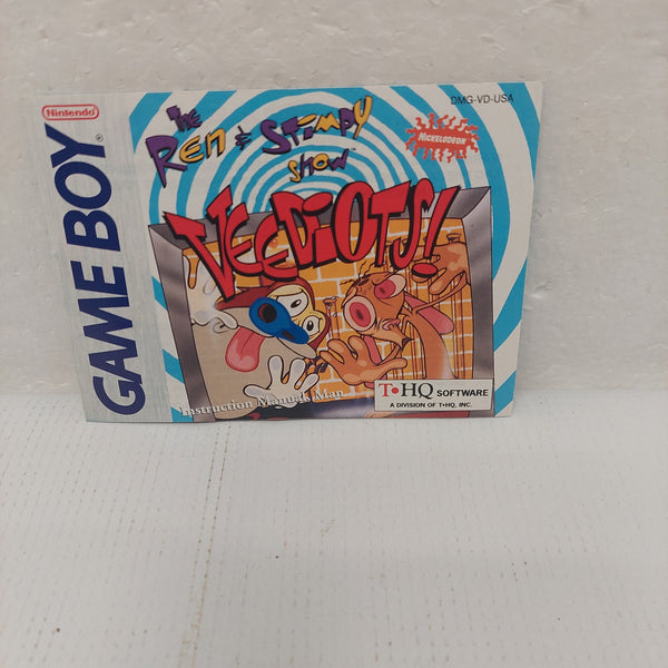 The Ren and Stimpy Show Veediots! Nintendo Game Boy Instruction Manual ONLY