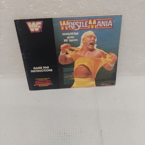 WWF Wrestlemania NES Instruction Manual ONLY