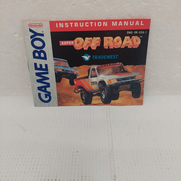 Super Off Road Nintendo Game Boy Instruction Manual ONLY