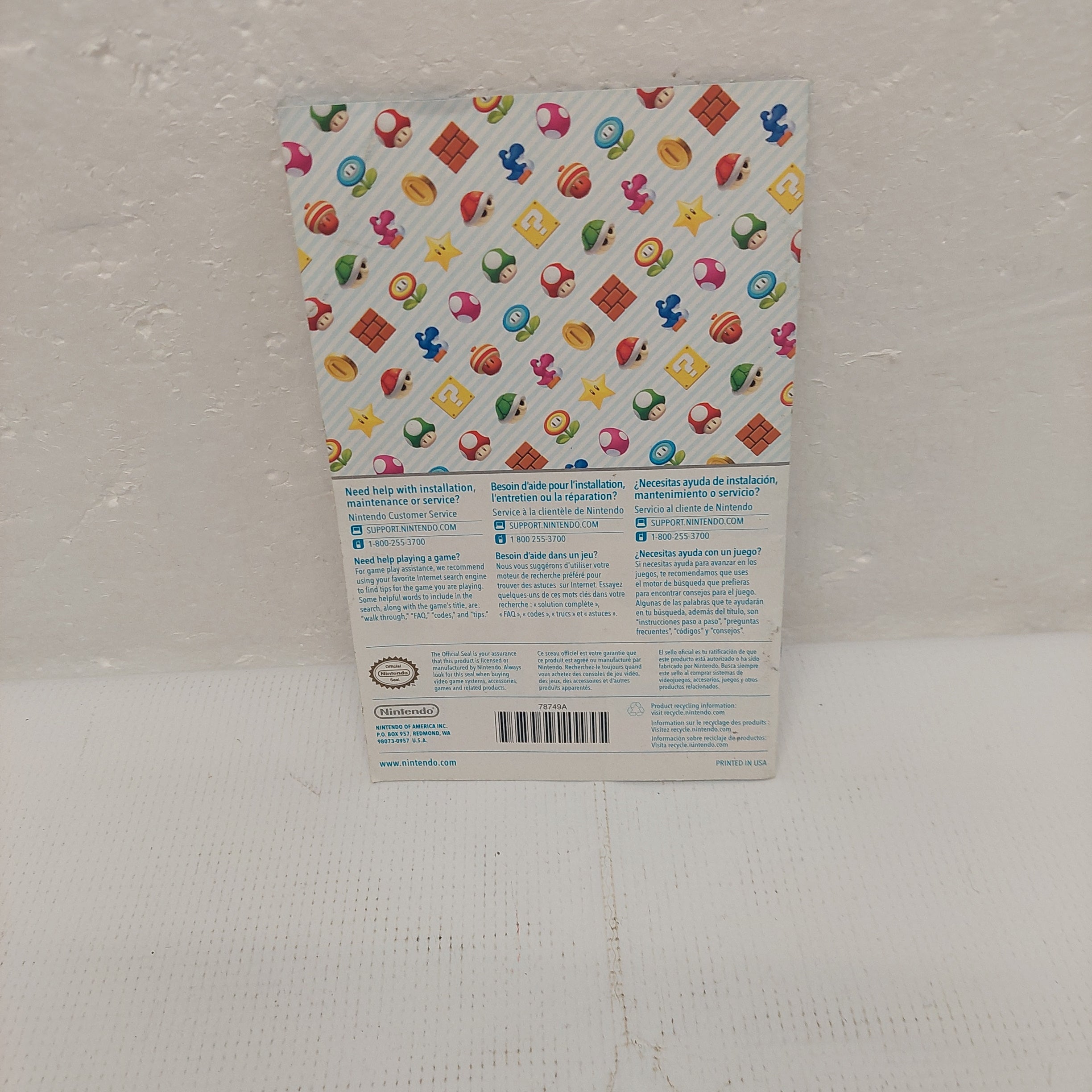 New Super Mario Bros. U Nintendo Wii U Instruction Manual ONLY