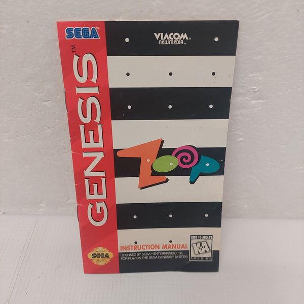 Zoop Sega Genesis Manual