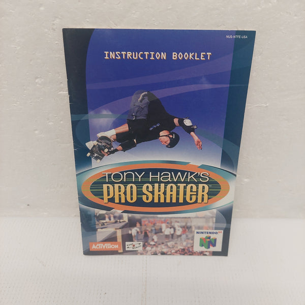 Tony Hawk's Pro Skater Nintendo 64 Instruction Manual ONLY