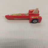 Hot Wheels Land Speed Vintage Red Jet Rocket Car Yellow Flames