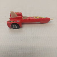 Hot Wheels Land Speed Vintage Red Jet Rocket Car Yellow Flames