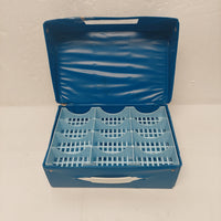 Vintage Blue Car Case Holds 24 Cars