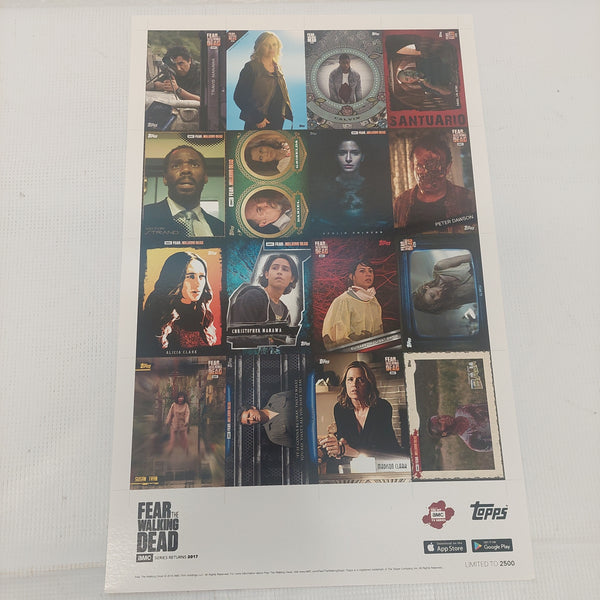 Fear The Walking Dead Topps Uncut Card Sheet Limited to 2500