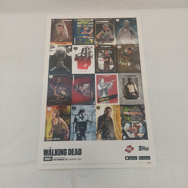 The Walking Dead Topps Uncut Card Sheet Limited to 3500