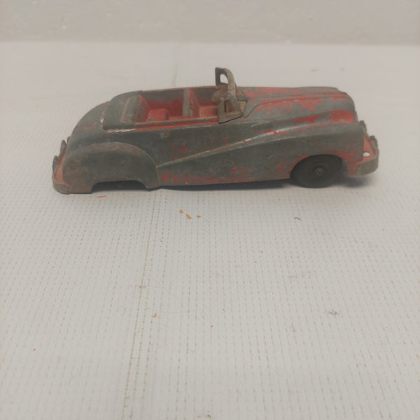 Vintage 1940-1950's Hubley Kiddie Toy Red Convertible Missing Rear Wheels