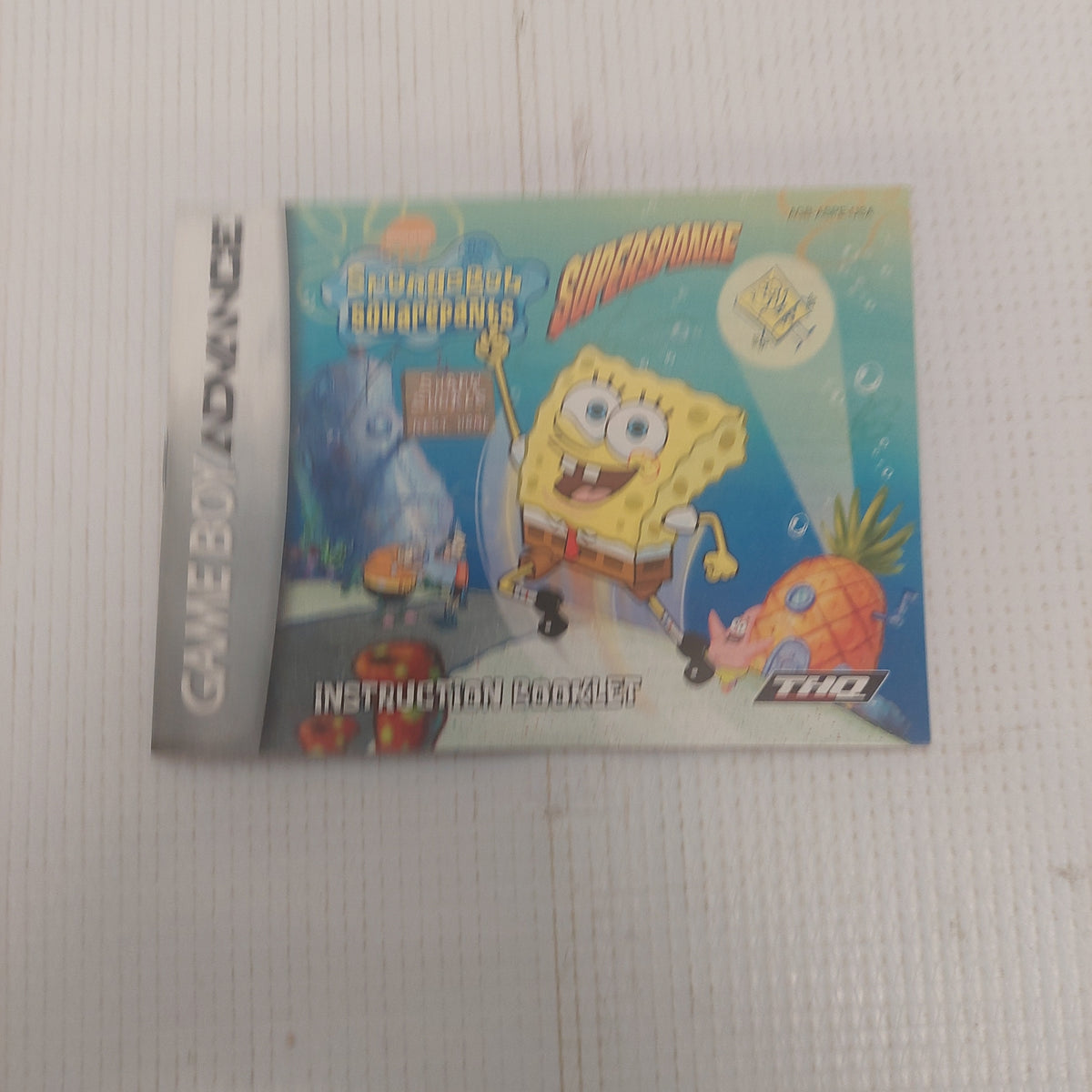 Nintendo Game Boy Advance Spongebob Squarepants Super Sponge Instructi Retro Madness 0973