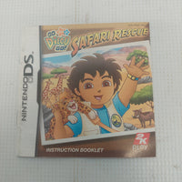 Nintendo DS Go Diego Go Safari Rescue Instruction Manual ONLY