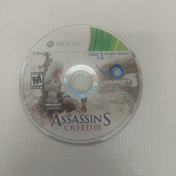 Xbox 360 Assassin's Creed III Game Only