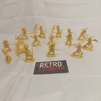 Lot of Yellow Plastic Indian Figures