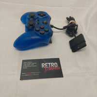 TTX Blue Wired Analog Controller 2 for PS and PS2 Tested