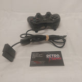 TTX Black Wired Analog Controller 2 for PS1 and PS2 Tested