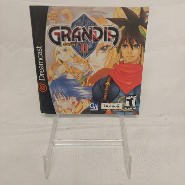 Sega Dreamcast Grandia II Manual ONLY
