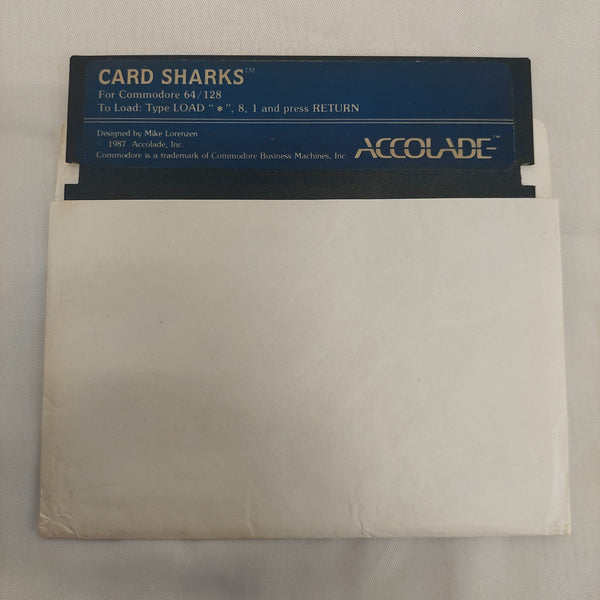 Commodore 64/128 Card Sharks Game Disk Untested