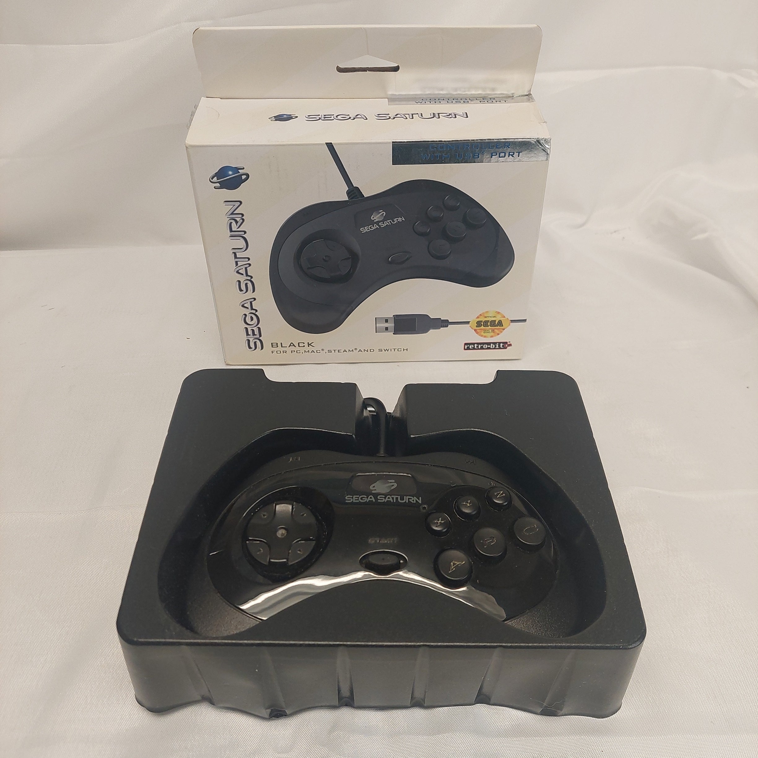 Retro Bit Sega Saturn Controller with USB Port Tested