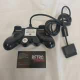 Arsenal Gaming Black Wired Controller for PS2 Tested and Works