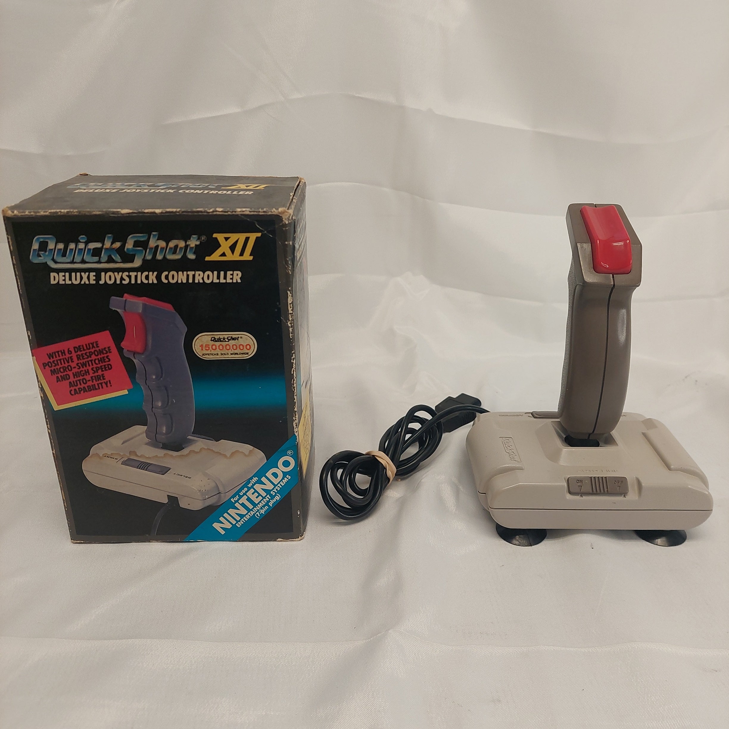 Quick Shot XII Deluxe Joystick Controller with Box for Nintendo NES Tested