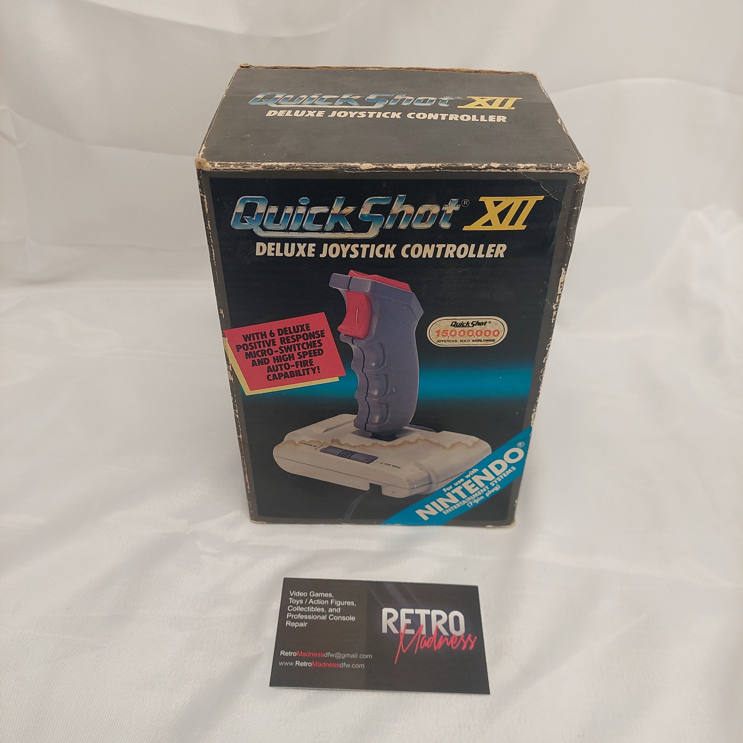 Quick Shot XII Deluxe Joystick Controller with Box for Nintendo NES Tested