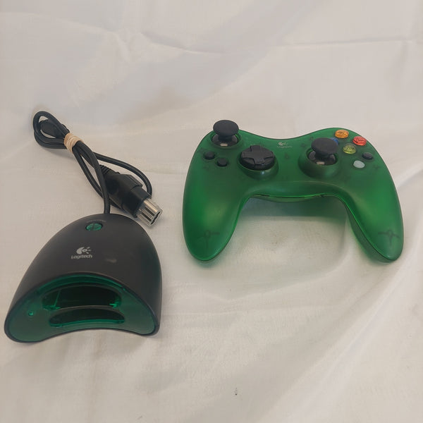 Logitech Microsoft Xbox Cordless Attack Controller (Green) w/ Receiver Tested