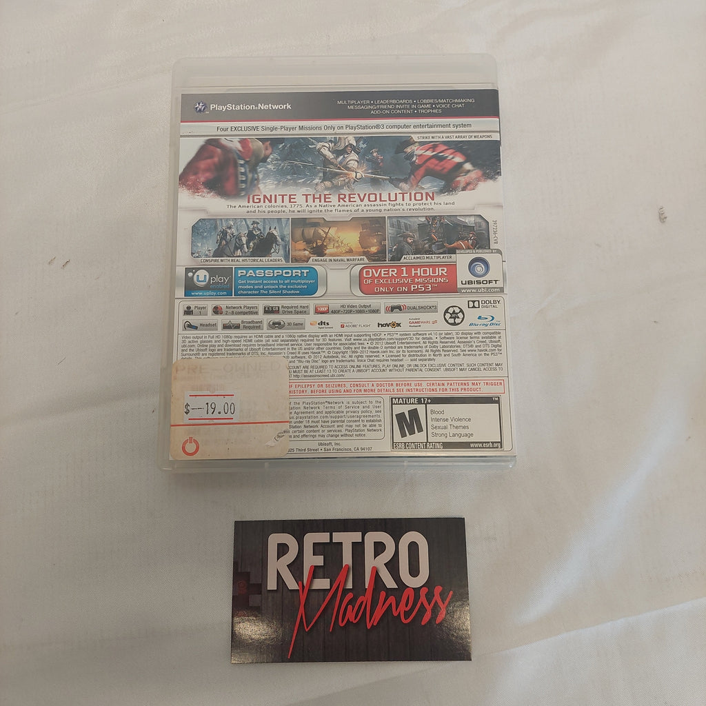 PlayStation 3 PS3 Assassin's Creed III GameStop Edition