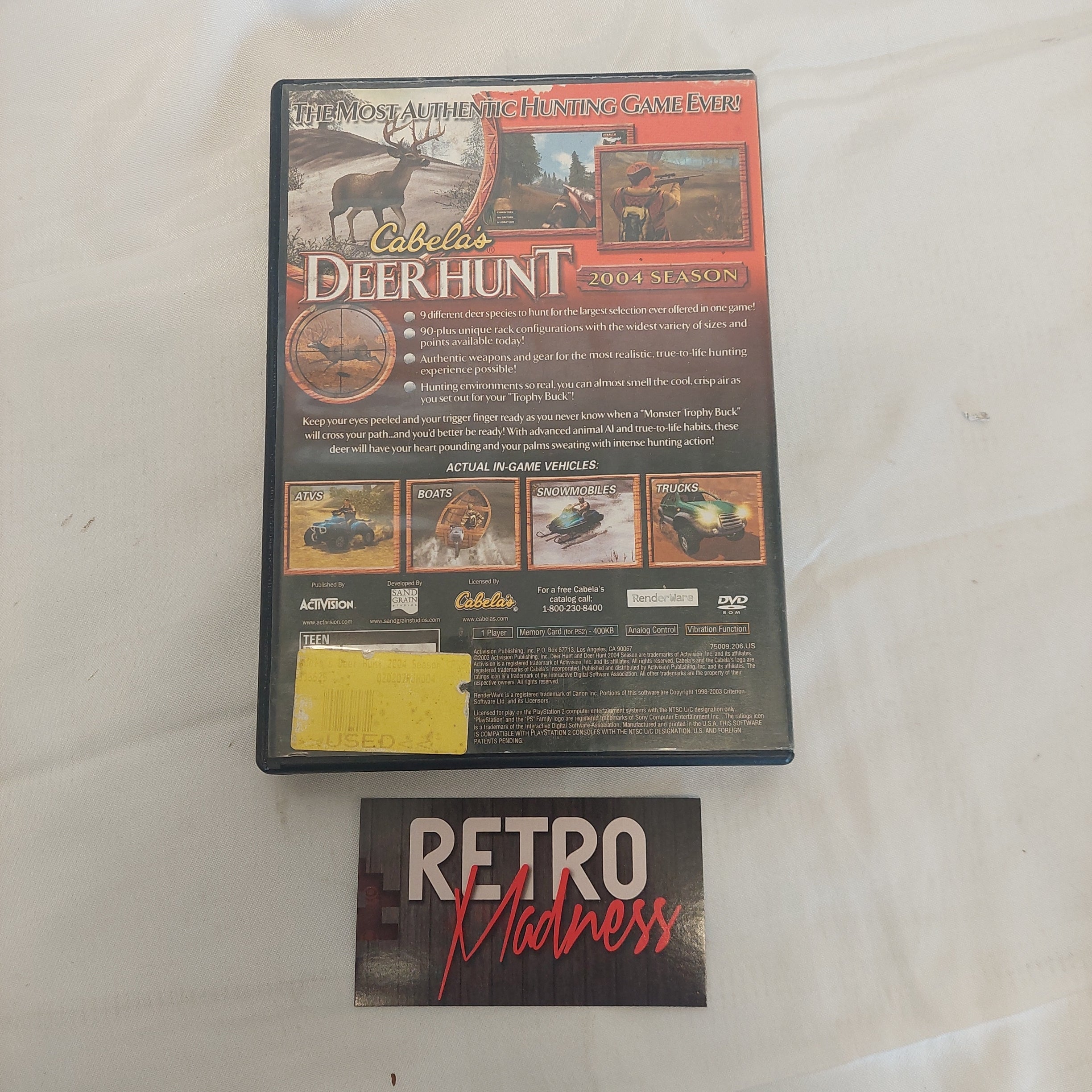 PlayStation 2 PS2 Cabela's Deer Hunt 2004 Season