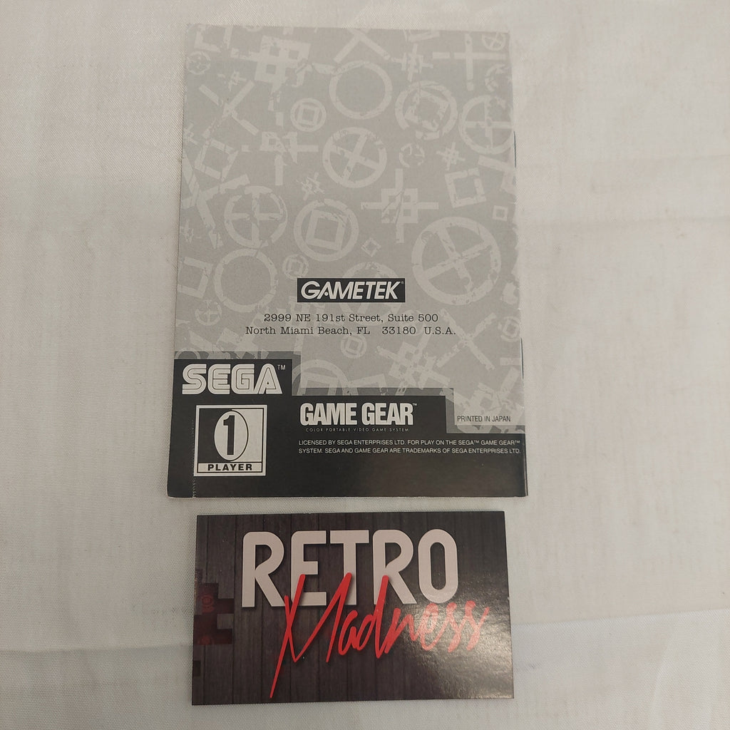 Sega Game Gear Tesserae Instruction Manual