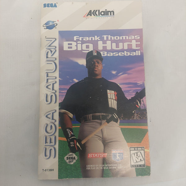 Sega Saturn Frank Thomas Big Hurt Baseball Manual Only