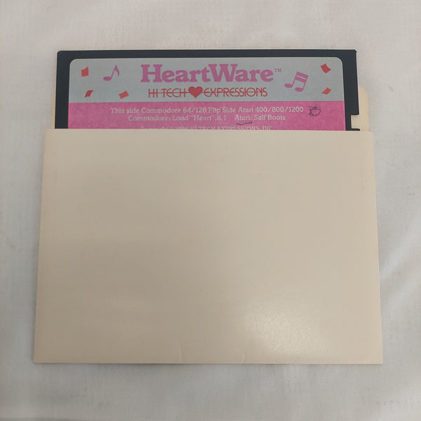 Vintage Hi Tech Expressions HeartWare for Commodore 64/128 & Atari 400/800/1200 Untested