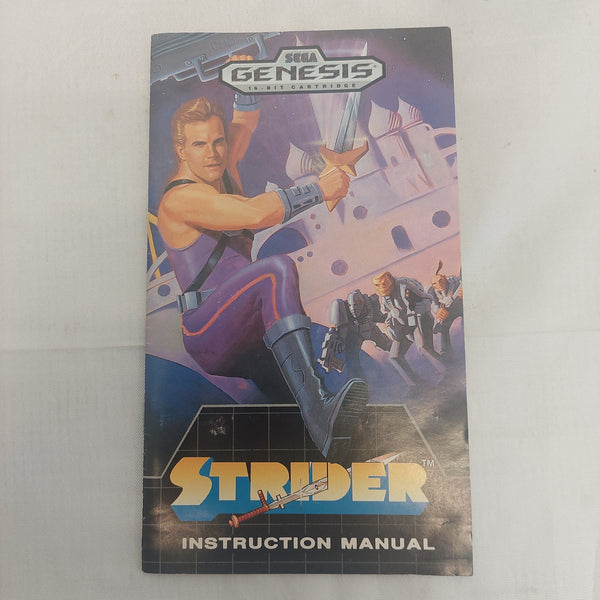 Sega Genesis Strider Manual ONLY