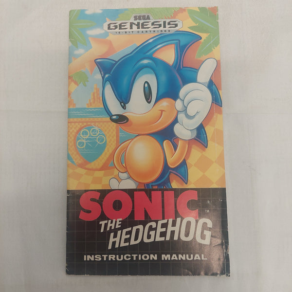 Sega Genesis Sonic the Hedgehog Manual ONLY