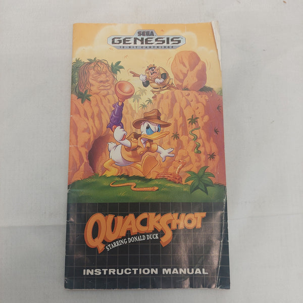 Sega Genesis Quackshot Starring Donald Duck Manual ONLY