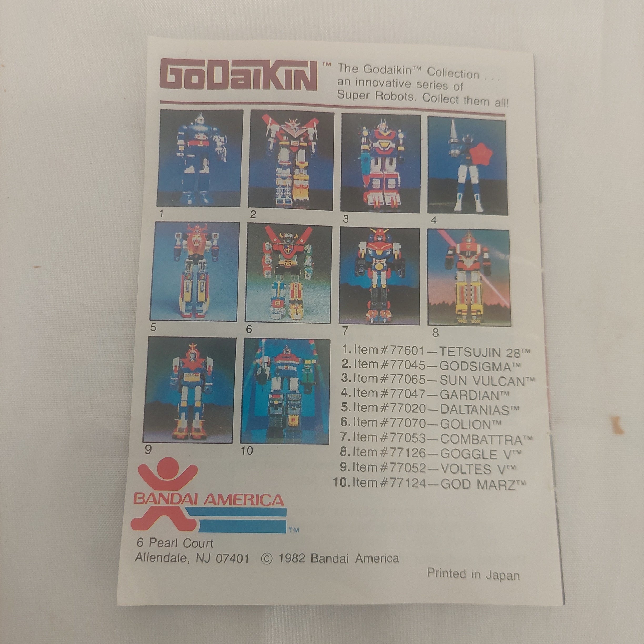 1982 Vintage Godaikin Daltanias CIB.  Excellent