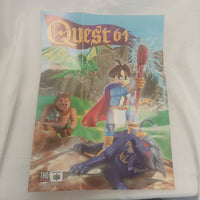 Vintage Nintendo 64 Quest 64 and WCW NWO Live Double-Sided Poster Insert