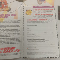 Vintage Nintendo Power Super Power Club Membership Form