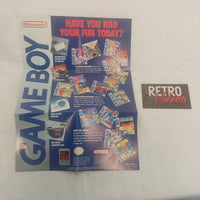 Vintage Nintendo Gameboy Metroid II Poster Insert