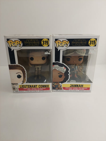 Funko Pop Star Wars: Rise of Skywalker Lt. Connix 319 and Jannah 315 Lot