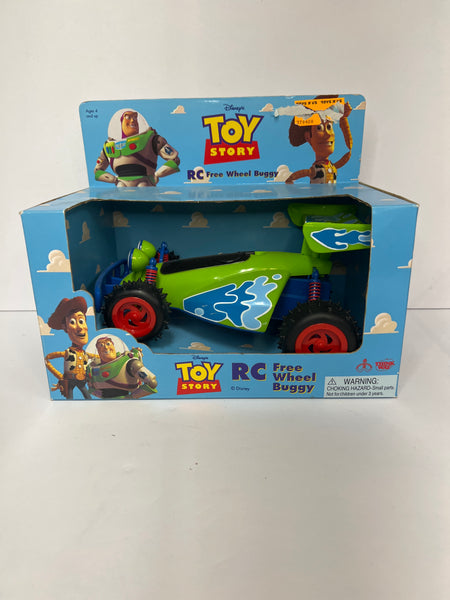 New In Box Vintage 90's Disney's Toy Story RC Free Wheel Buggy Thinkway Toys