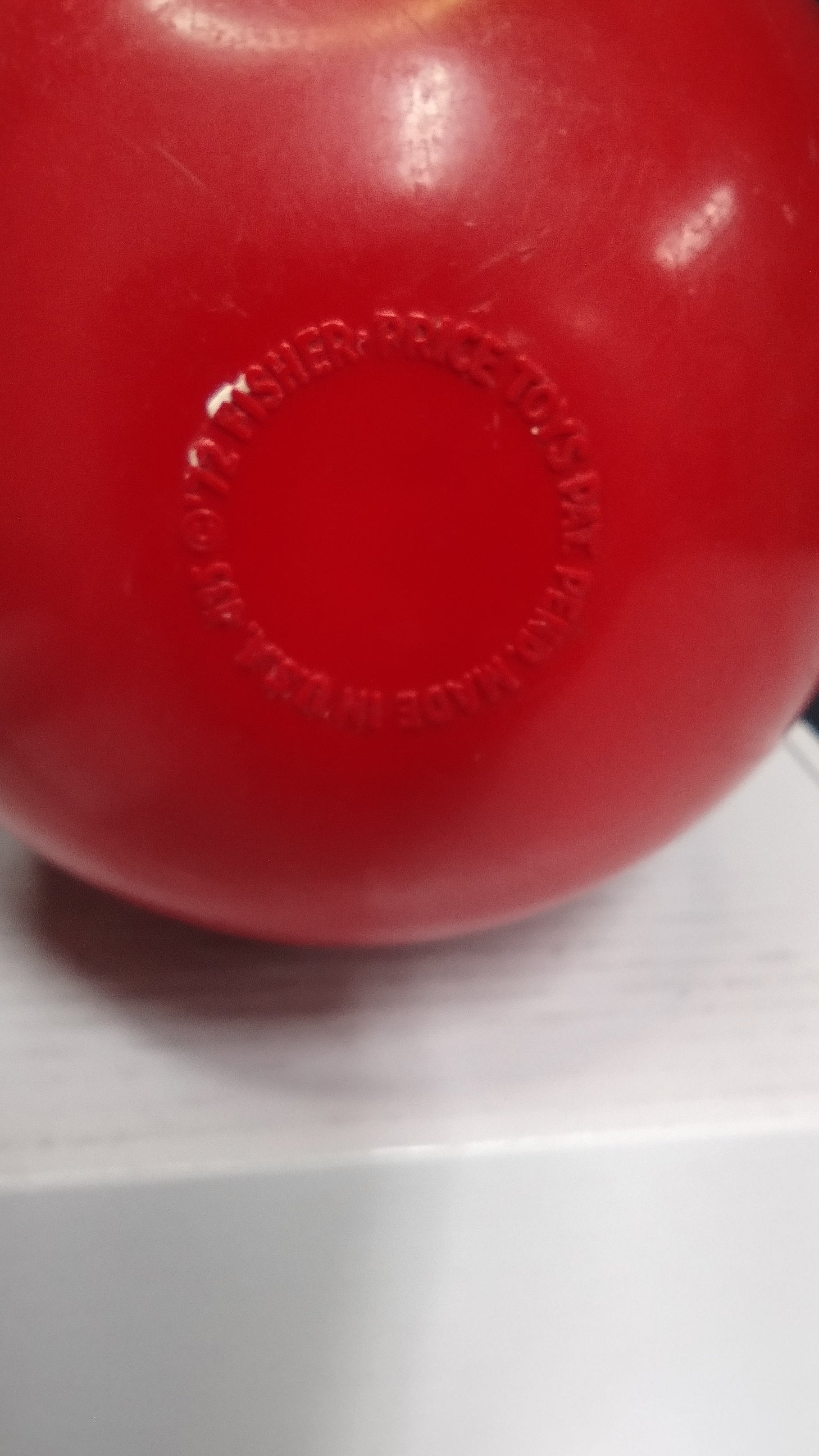 Vintage Fisher-Price Happy Apple Musical Chime Roly-Poly Toy