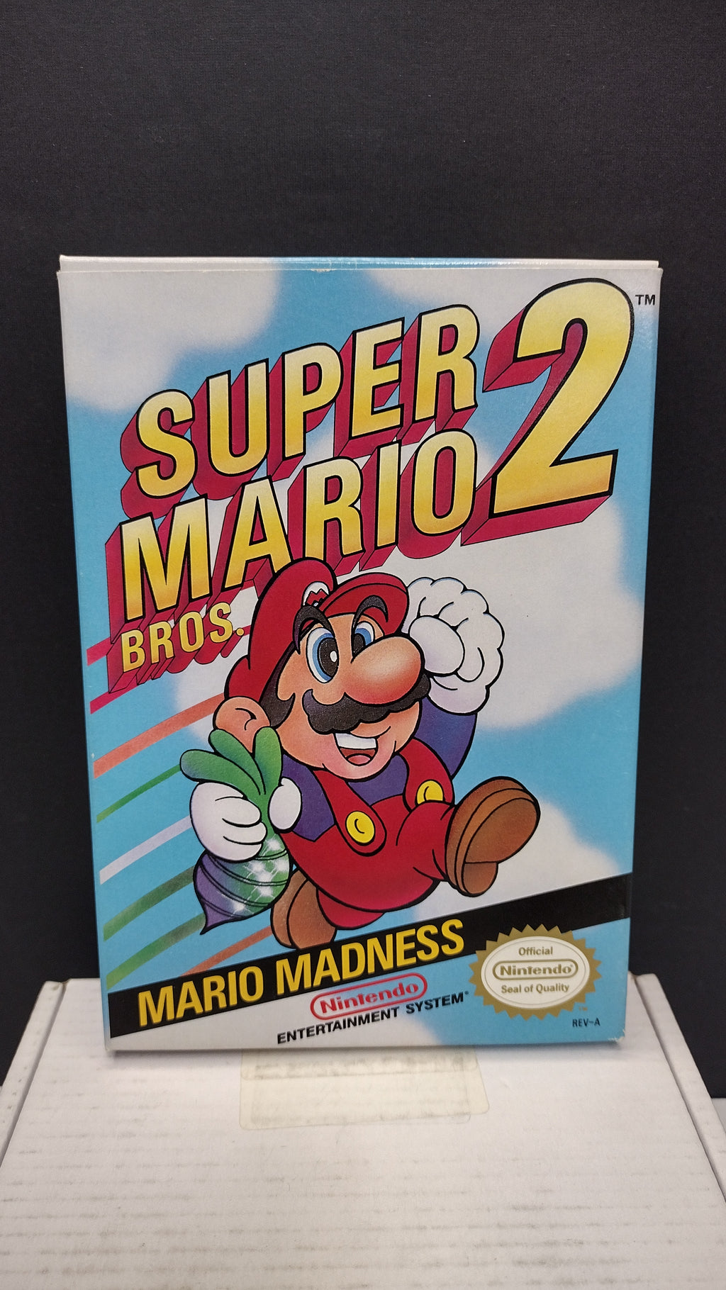 Vintage 1988 Nintendo NES Super Mario Bros. 2 (CIB - Missing Styrofoam)